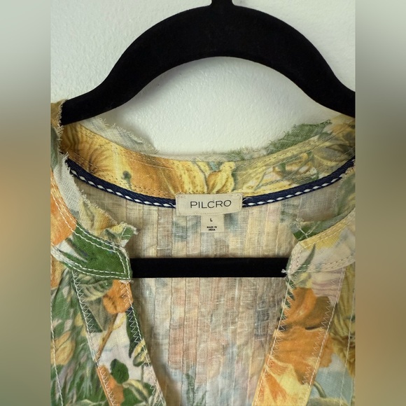 Women’s Pilcro Raw-Edge Linen Swing Tank In Size Large - Picture 5 of 5